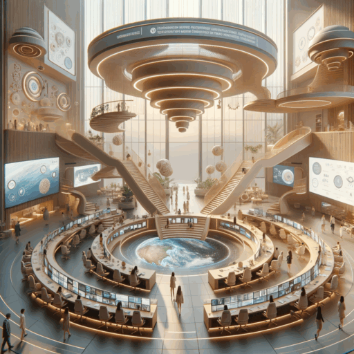 Create an 8k resolution image that captures the essence of the favorable environment for women-owned businesses in the field of interior contracts for schools and public institutions. The image should adhere to the principles of realism and balance, and be of professional studio quality. Visualize the steps for winning interior contracts such as the procurement process, demonstration of expertise, establishment of networks and the assurance of quality management. There should be an air of professionalism and precision, resulting in a movie-like depth. Natural lighting should be used effectively. However, make sure to completely exclude any depiction of babies, children or people in general. Odd objects and backgrounds must also be avoided. Never use text overlays, pixels, distortions, low resolution, watermarks, excessive exposures. Avoid the inclusion of any Korean or non-English text in the image.
