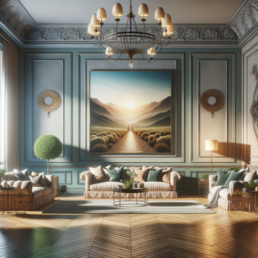 Generate a finely detailed 8K resolution and realism image that represents the concept of 'effective wall decor', in professional studio quality. The composition should be balanced, frames well-stitched, the depth should evoke a cinematic feel, and the lighting and placement should be natural. Avoid pixelation, distortion, low resolution, watermarks, text overlays, overexposure, inclusion of people and odd objects or backgrounds. The image should yield palpable elements such as the importance of colour selection on walls, use of different materials, use of artwork and frames, addition of plant life, consideration of functionality and practicality, and embracing individuality through DIY projects. Make sure not to include any non-English text in the image.