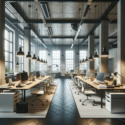 Visualize a detailed, 8K resolution image capturing the realistic and professional interior of a 99 square meters office space. This workspace is efficiently designed for small to medium-sized businesses or startups, and includes zones for individual tasks, meetings, and relaxation. Please ensure a balanced composition and well-framed shot, emulating the quality and depth of a movie set. The lighting and arrangement should be natural - with no distortions, low resolution elements, watermarks, text overlays or overexposures. There should be no baby, children, or any people, no strange objects or backgrounds, no non-English text, anchoring a professional aesthetic.